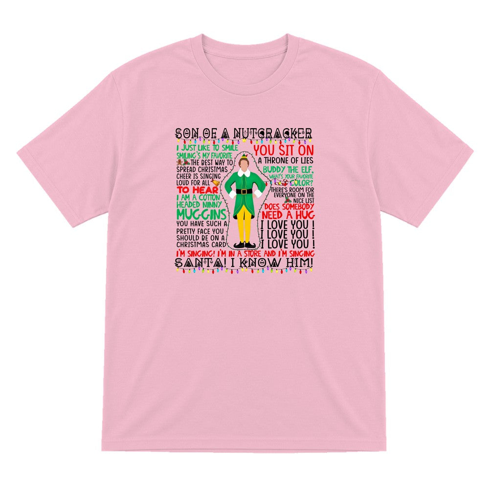 Son Of A Nutcracker Christmas Quotes T-Shirt & Sweatshirt T-Shirt in Light Pink