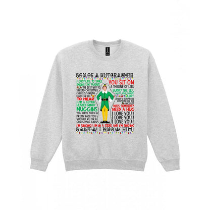 Son Of A Nutcracker Christmas Quotes T-Shirt & Sweatshirt Sweatshirt in Sport Grey