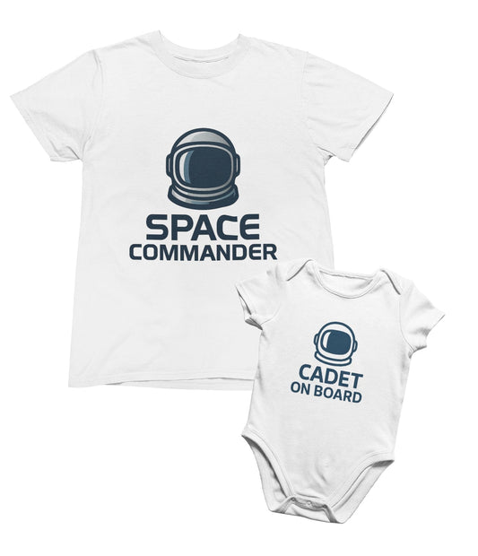 space commander & cadet matching t-shirt gift set t-shirt front product image