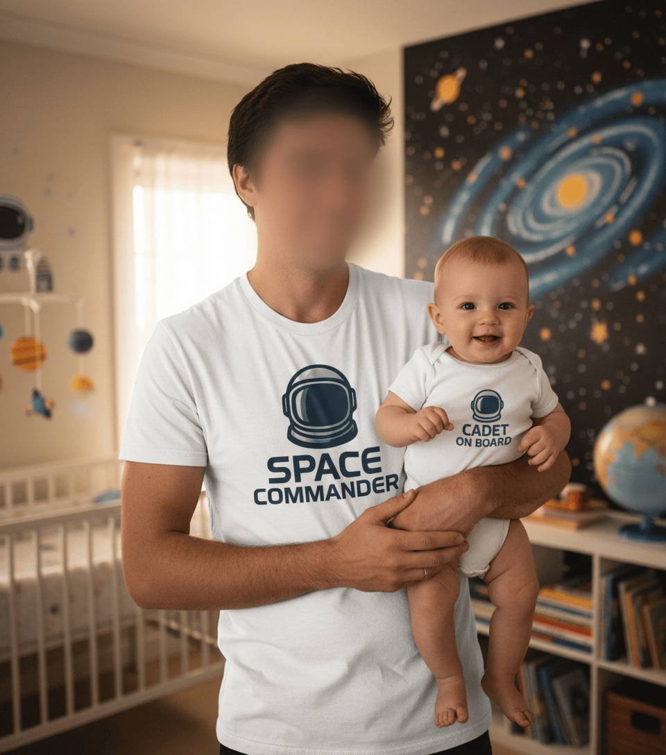 space commander & cadet matching t-shirt gift set t-shirt third colour product image