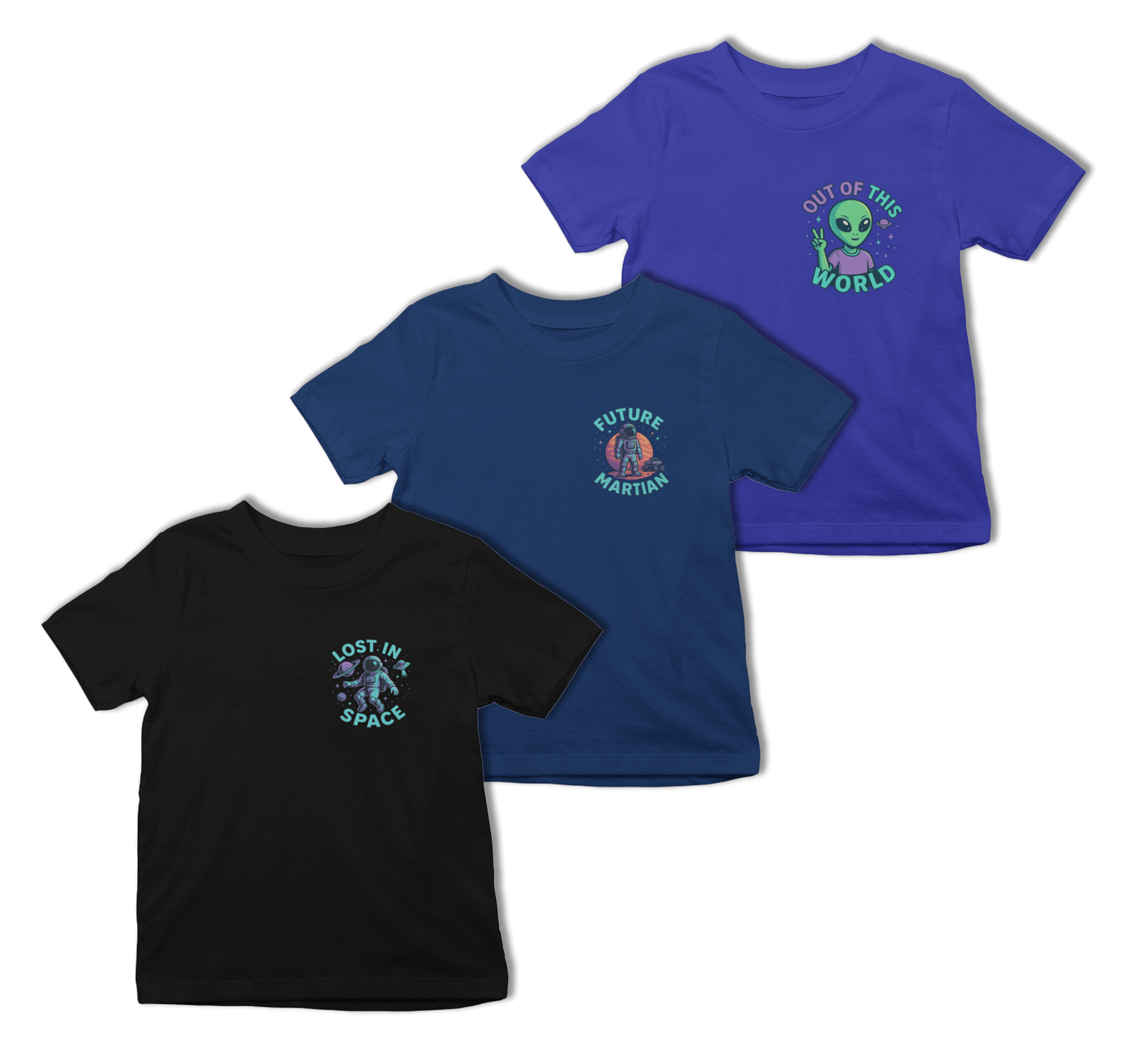 Space Kids T-Shirt Set (3 Pack) t-shirt product image 1 from Beast and Beauty