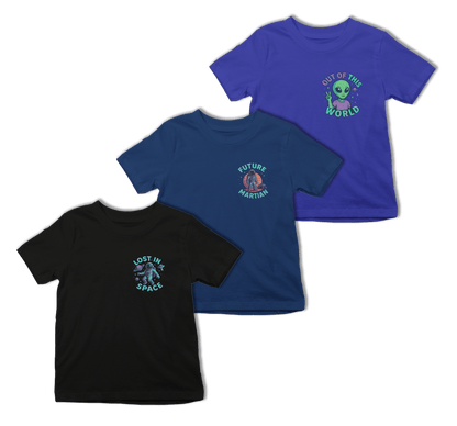 Space Kids T-Shirt Set (3 Pack) t-shirt product image 1 from Beast and Beauty