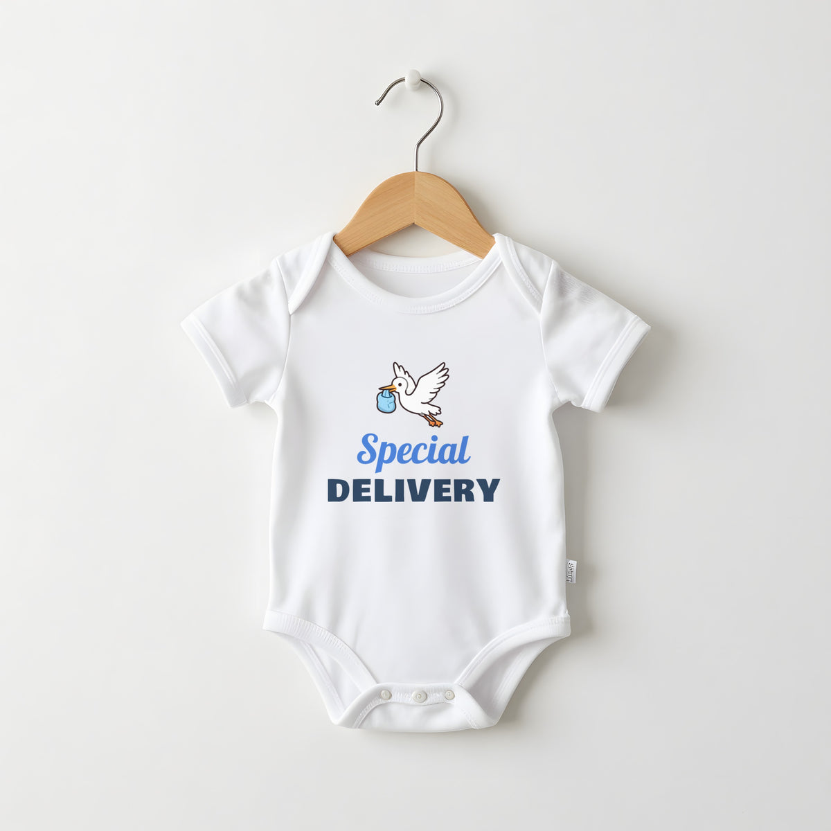 Special Delivery white baby grow on a hanger
