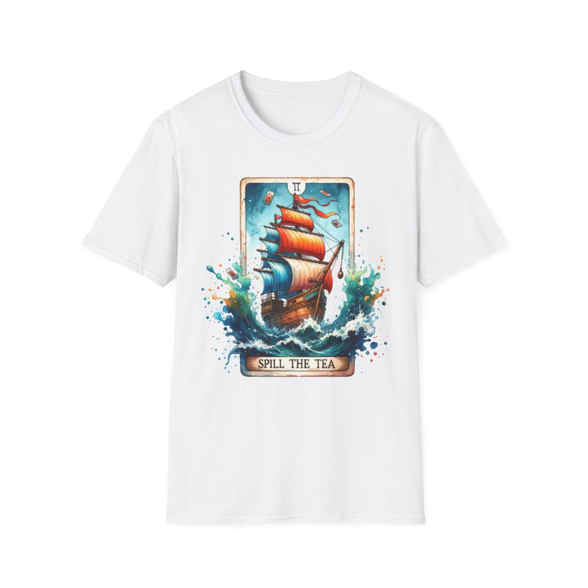 Spill The Tea Tarot Graphic T-Shirt - funny t-shirt by Cheeky Business