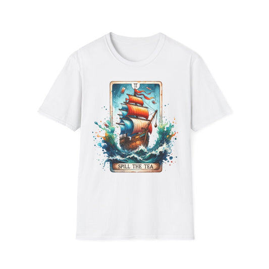 Spill The Tea Tarot Graphic T-Shirt - funny t-shirt by Cheeky Business