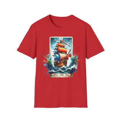 Spill The Tea Tarot Graphic T-Shirt - funny t-shirt by Cheeky Business