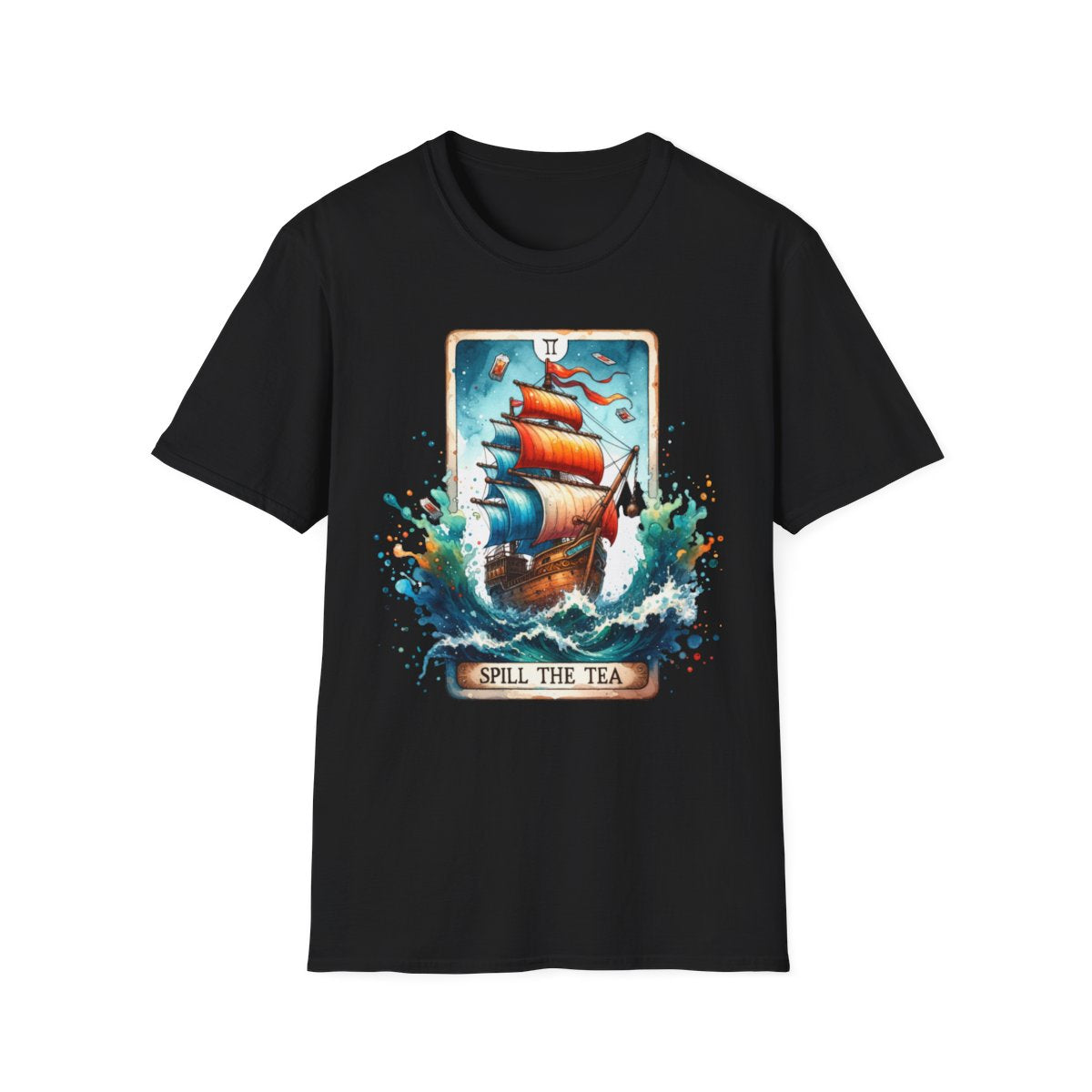 Spill The Tea Tarot Graphic T-Shirt - funny t-shirt by Cheeky Business