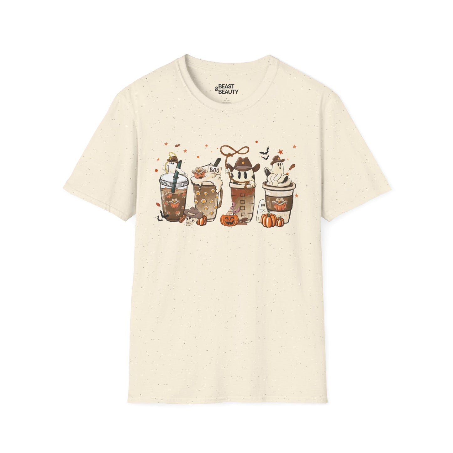 spooky halloween coffee drinks graphic t-shirt t-shirt second colour product image