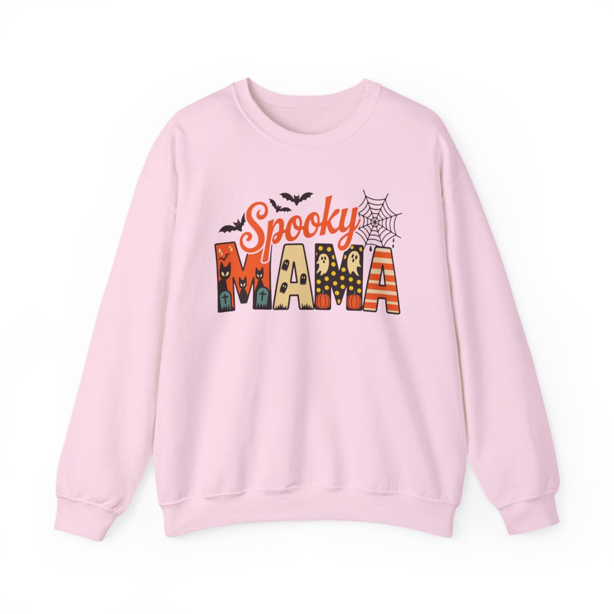 sand sweatshirt with spooky mama funny mom halloween graphic