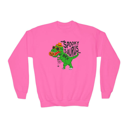 Spooky Saurus Rex Kids Halloween Sweatshirt