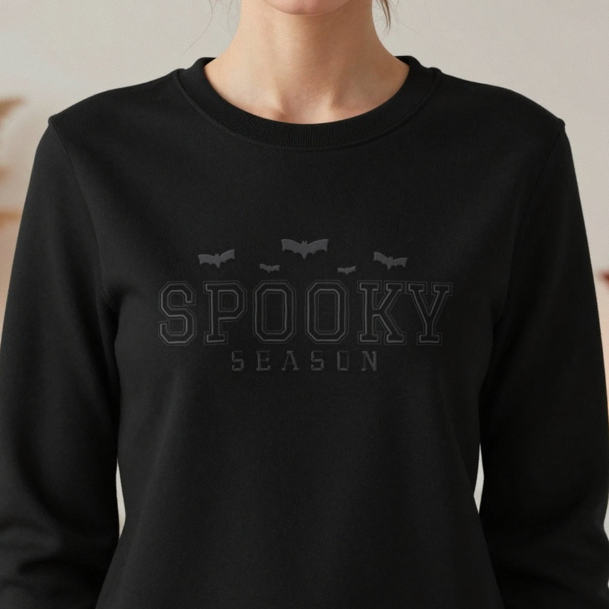 Spooky Season Embroidered Sweatshirt close-up