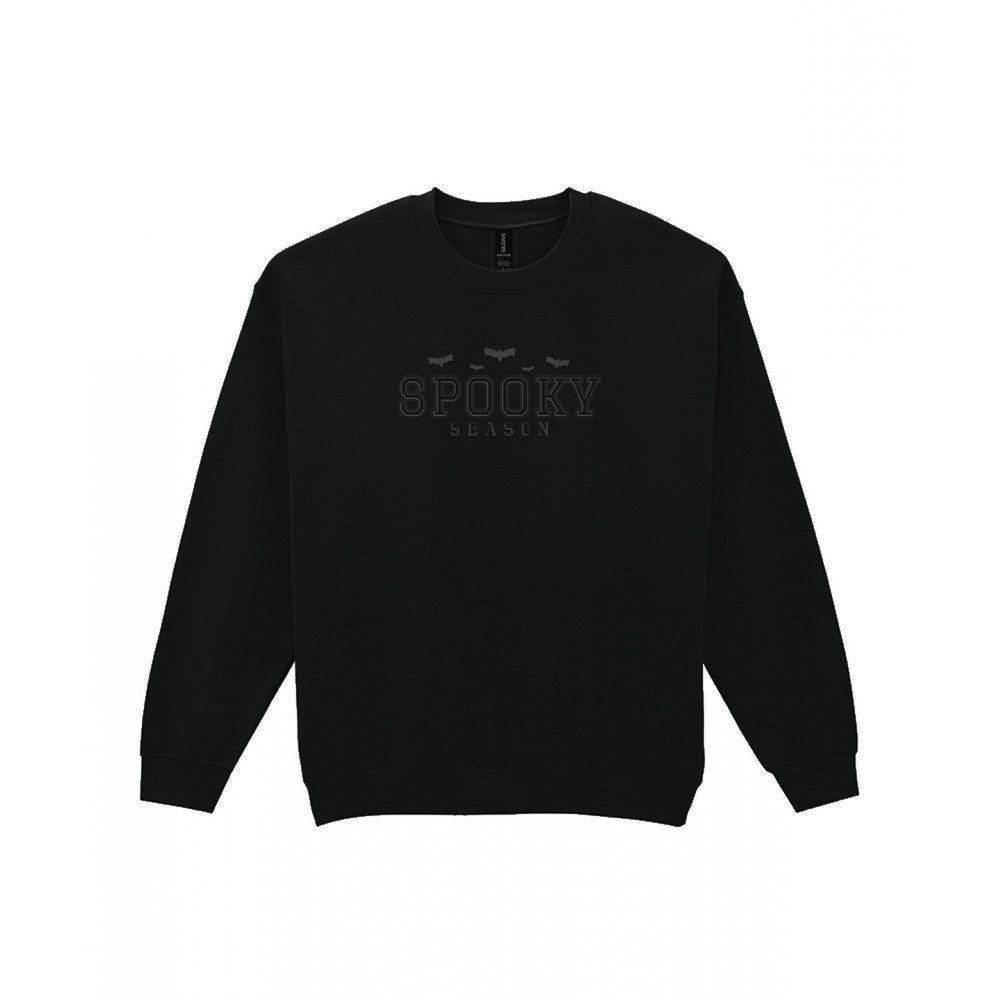 Spooky Season Embroidered Sweatshirt in Black