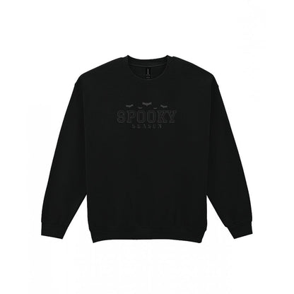 Spooky Season Embroidered Sweatshirt in Black