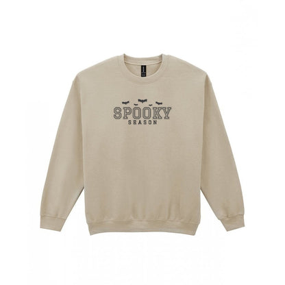 Spooky Season Embroidered Sweatshirt in Sand