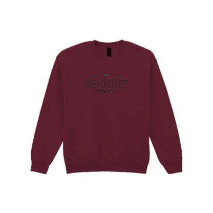 Spooky Season Embroidered Sweatshirt in Maroon