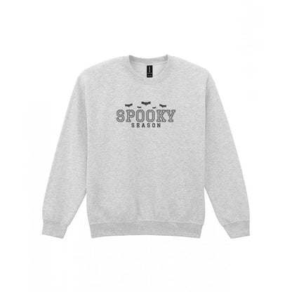 Spooky Season Embroidered Sweatshirt in Sport Grey