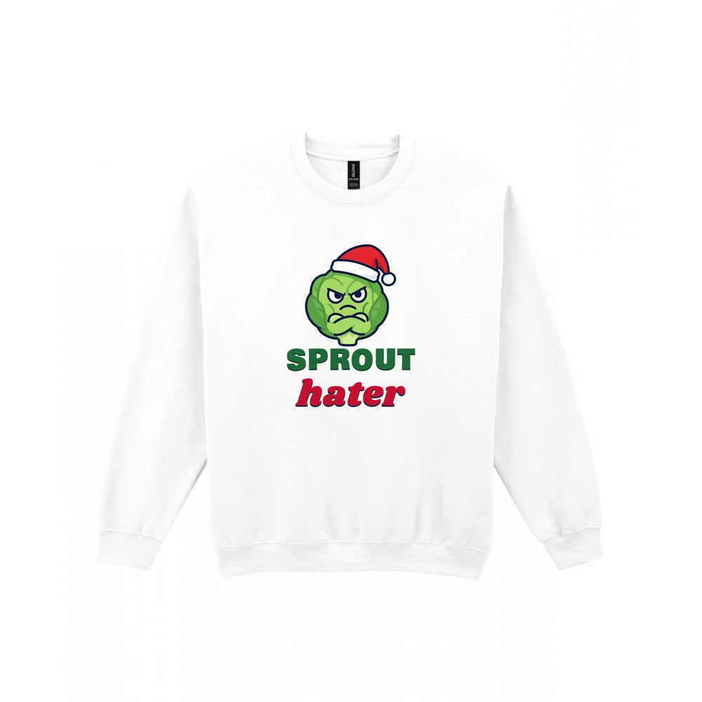 Sprout Hater Christmas Jumper & T-Shirt Sweatshirt in White