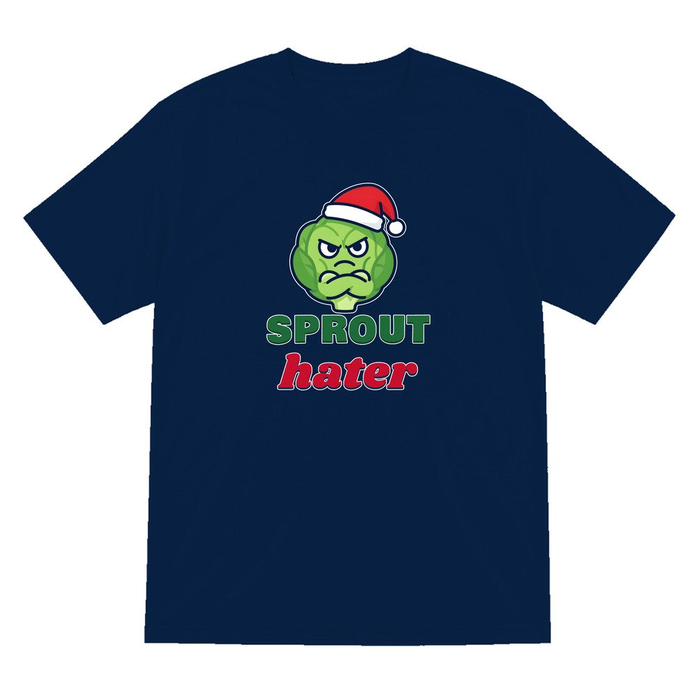 Sprout Hater Christmas Jumper & T-Shirt T-Shirt in Navy
