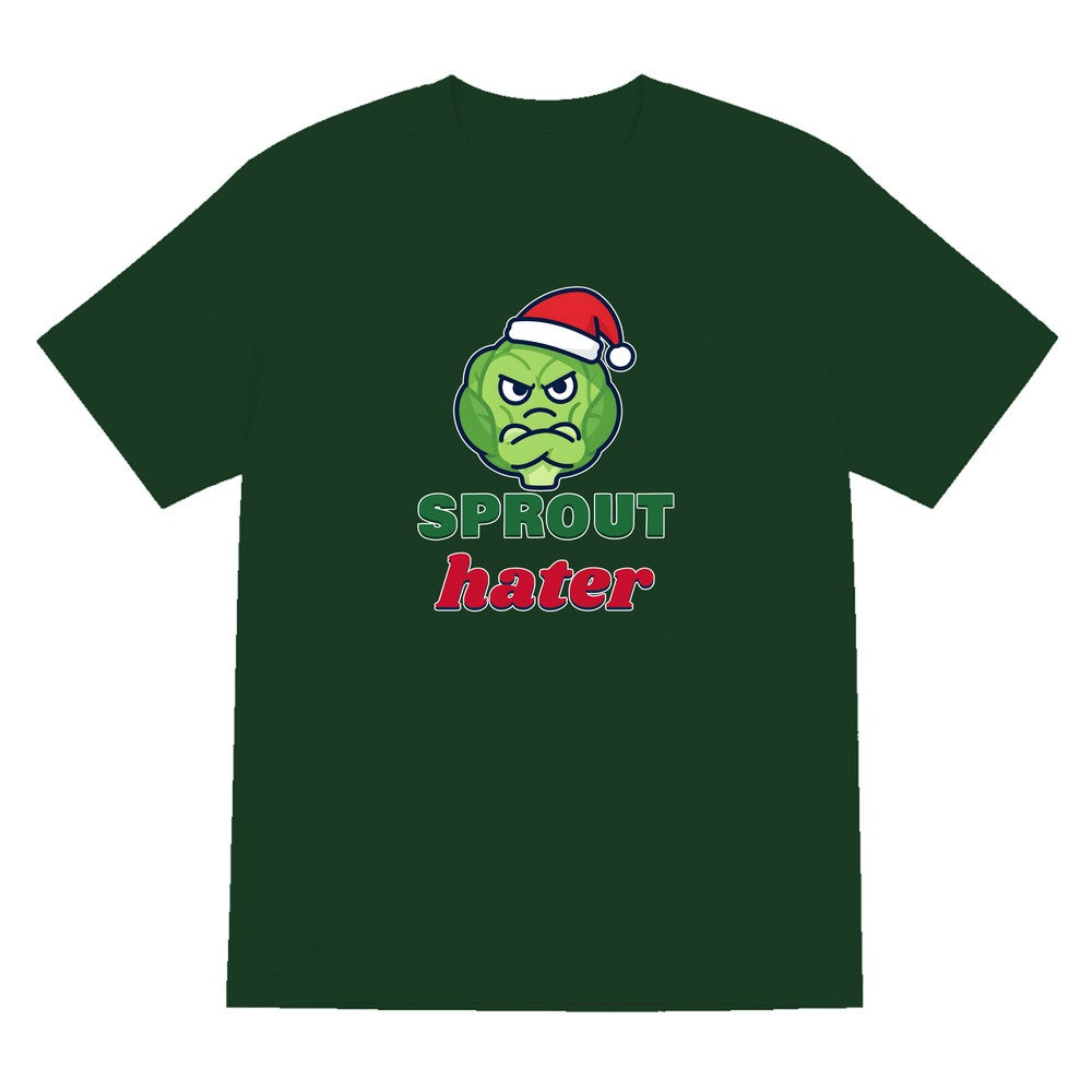 Sprout Hater Christmas Jumper & T-Shirt T-Shirt in Forest Green