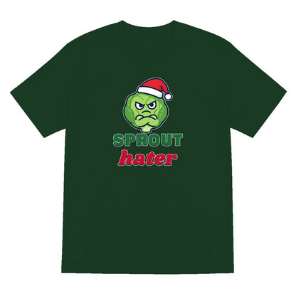 Sprout Hater Christmas Jumper & T-Shirt T-Shirt in Forest Green