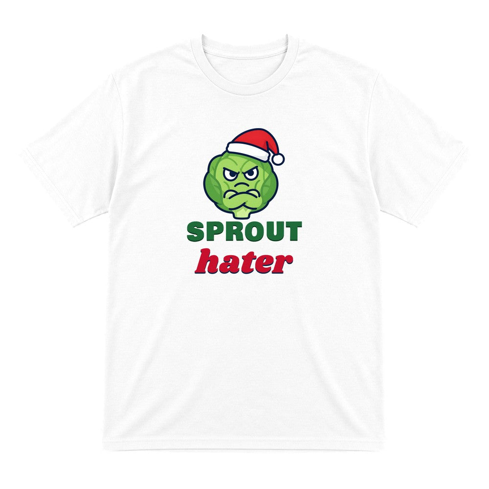 Sprout Hater Christmas Jumper & T-Shirt T-Shirt in White
