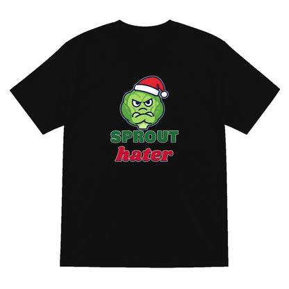 Sprout Hater Christmas Jumper & T-Shirt T-Shirt in Black