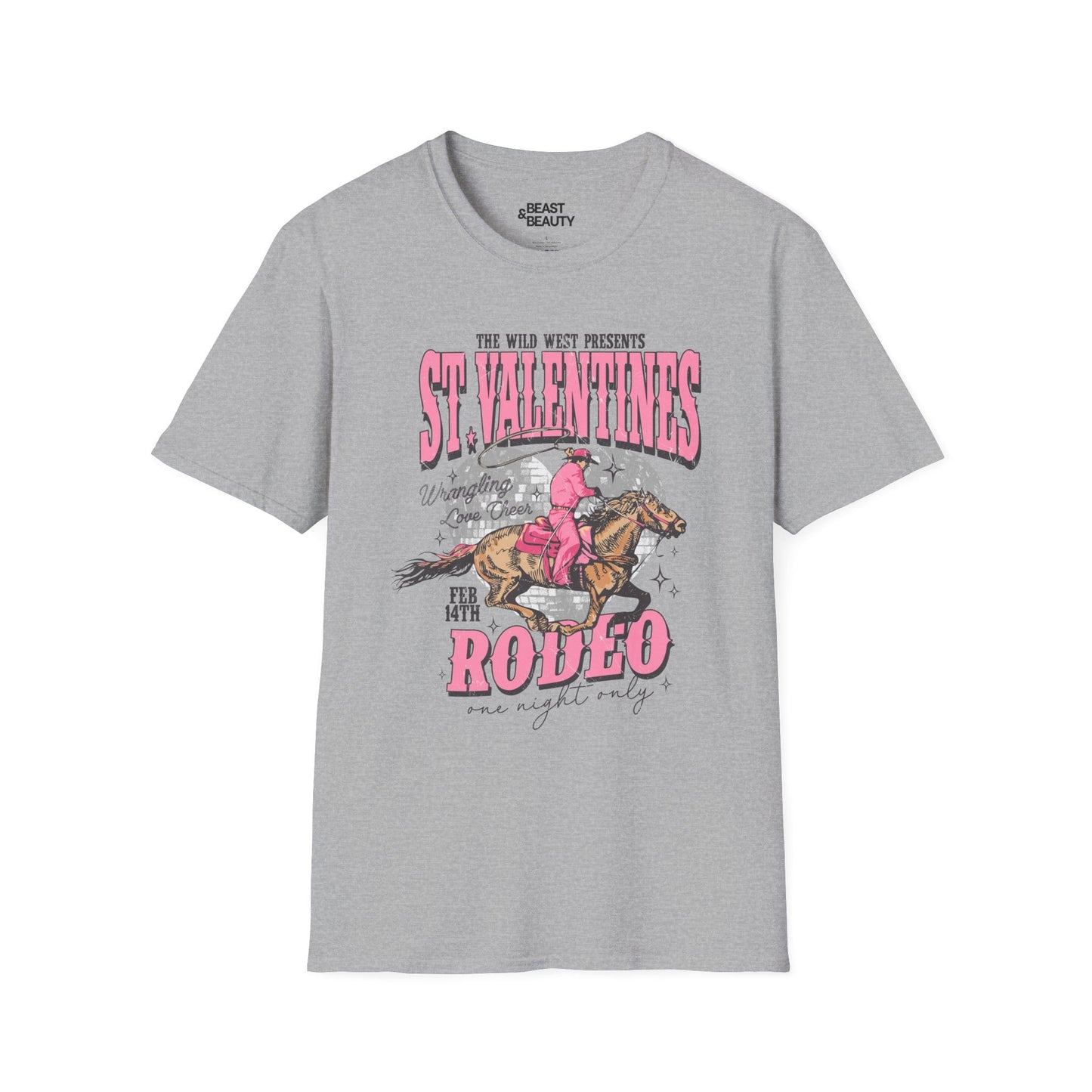 st valentines rodeo cowgirl t-shirt sport grey t-shirt cowgirl gift idea