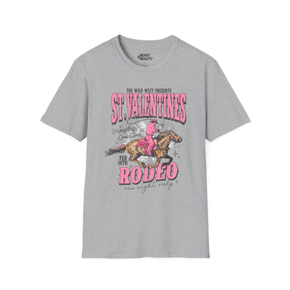 st valentines rodeo cowgirl t-shirt sport grey t-shirt cowgirl gift idea