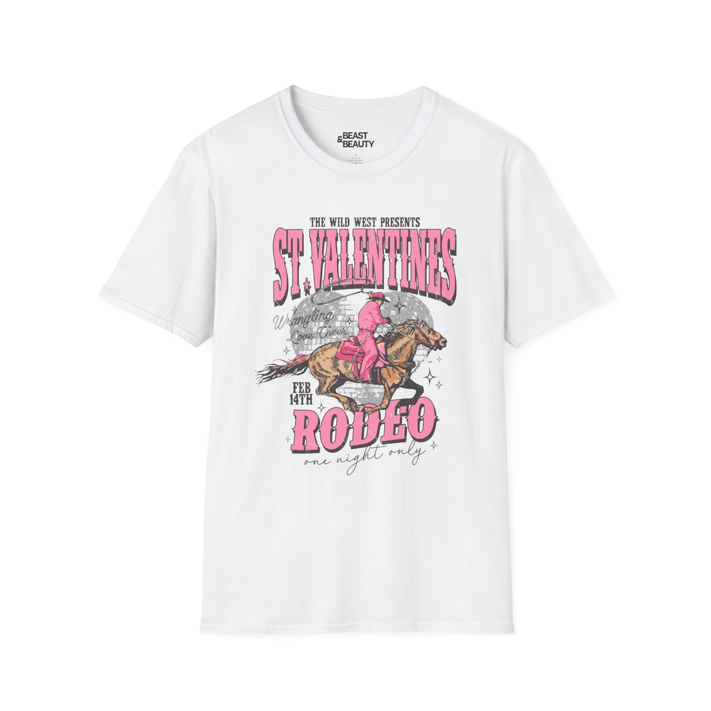 st valentines rodeo cowgirl t-shirt white t-shirt cowgirl gift idea