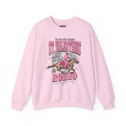 st valentines rodeo western sweatshirt light pink sweatshirt cowgirl gift idea