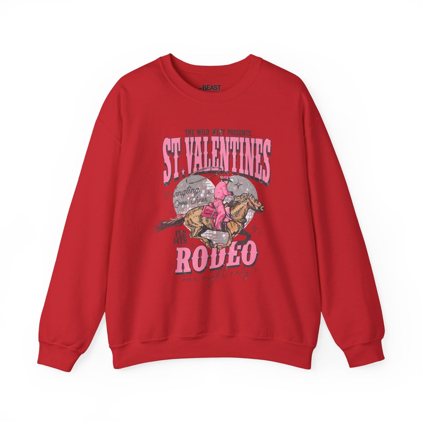 st valentines rodeo western sweatshirt red sweatshirt cowgirl gift idea