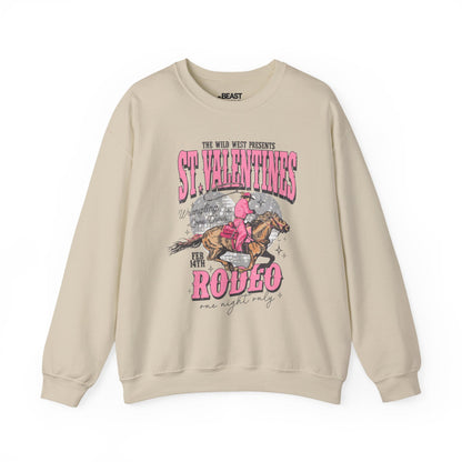 st valentines rodeo western sweatshirt sand sweatshirt cowgirl gift idea