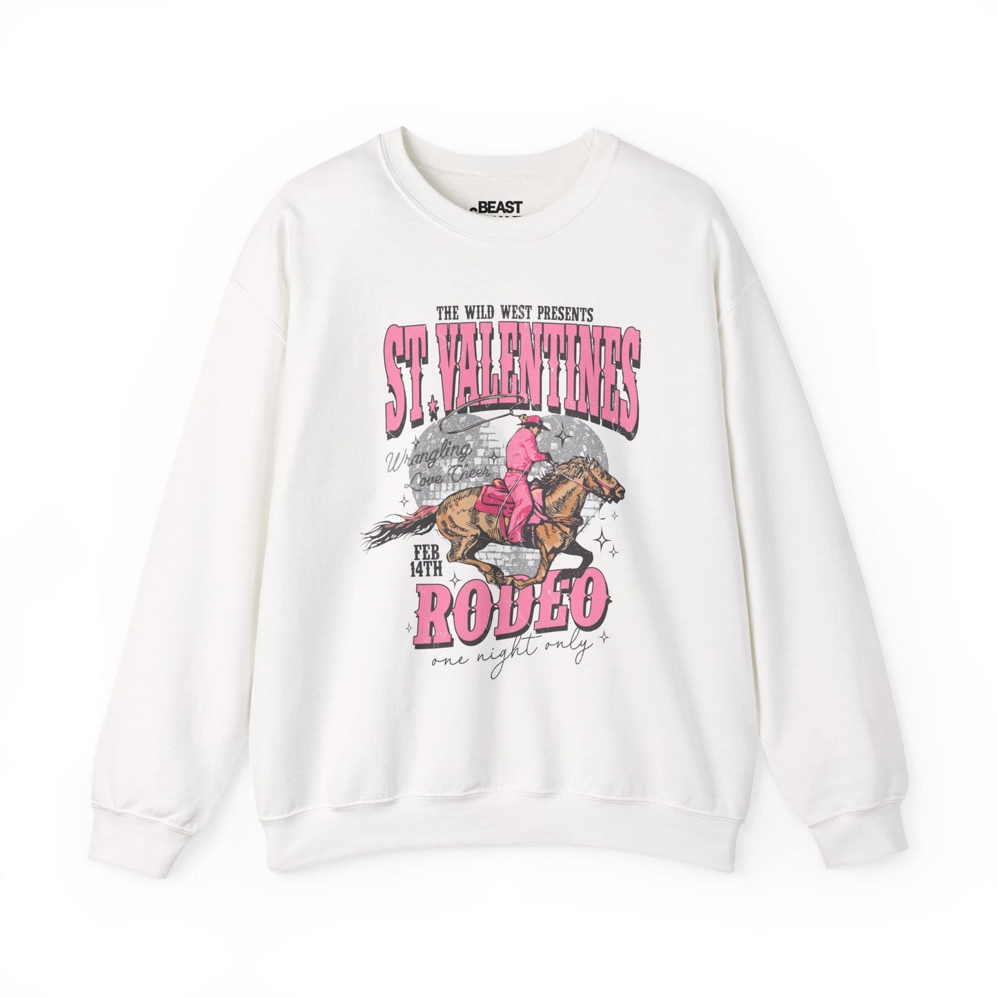 st valentines rodeo western sweatshirt white sweatshirt cowgirl gift idea