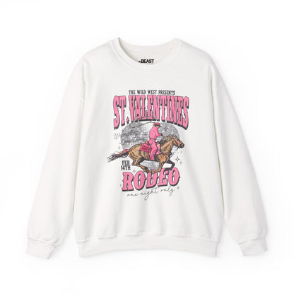 st valentines rodeo western sweatshirt white sweatshirt cowgirl gift idea