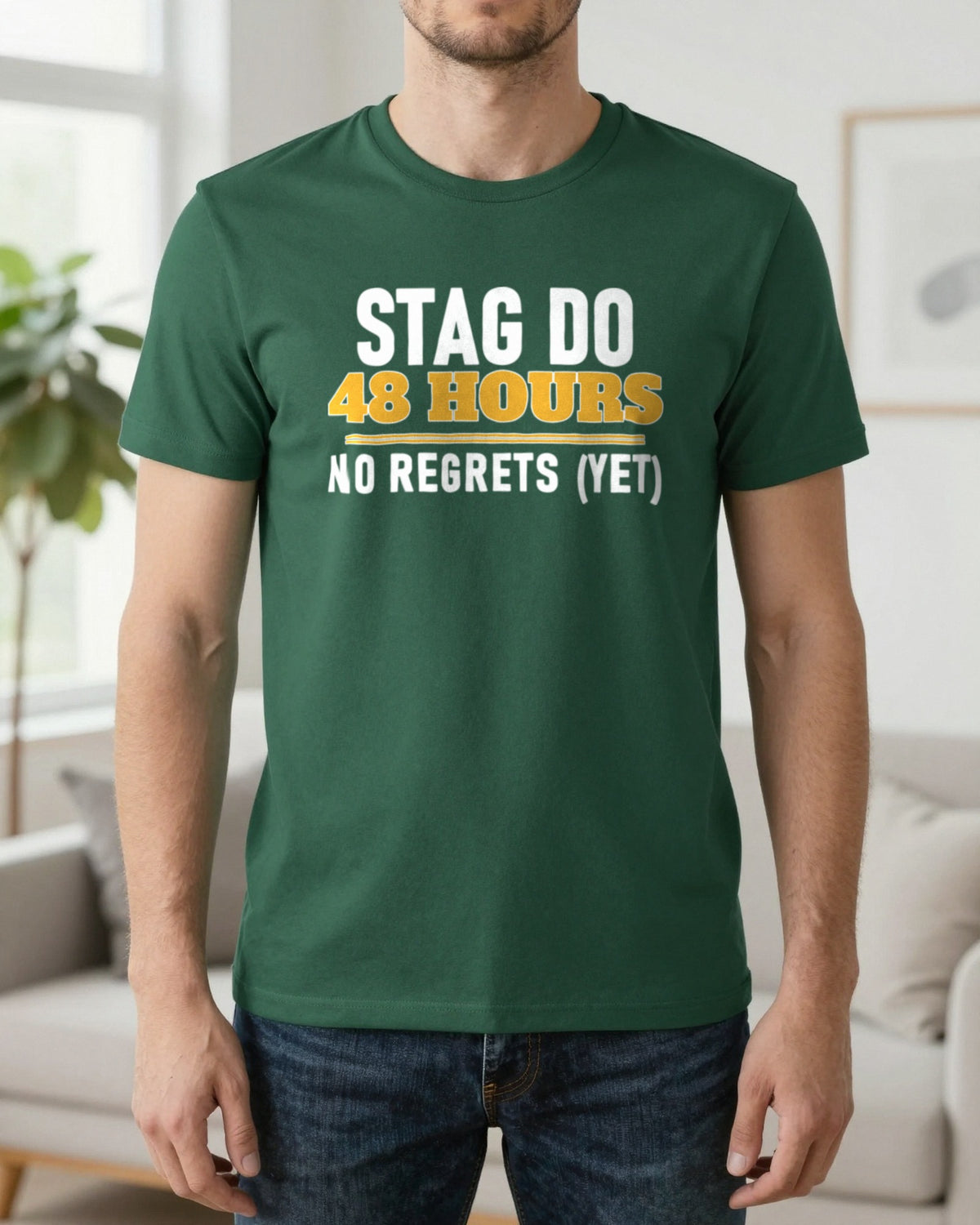 Stag Do 48 Hours No Regrets Yet Stag Do T-Shirt & Sweatshirt worn