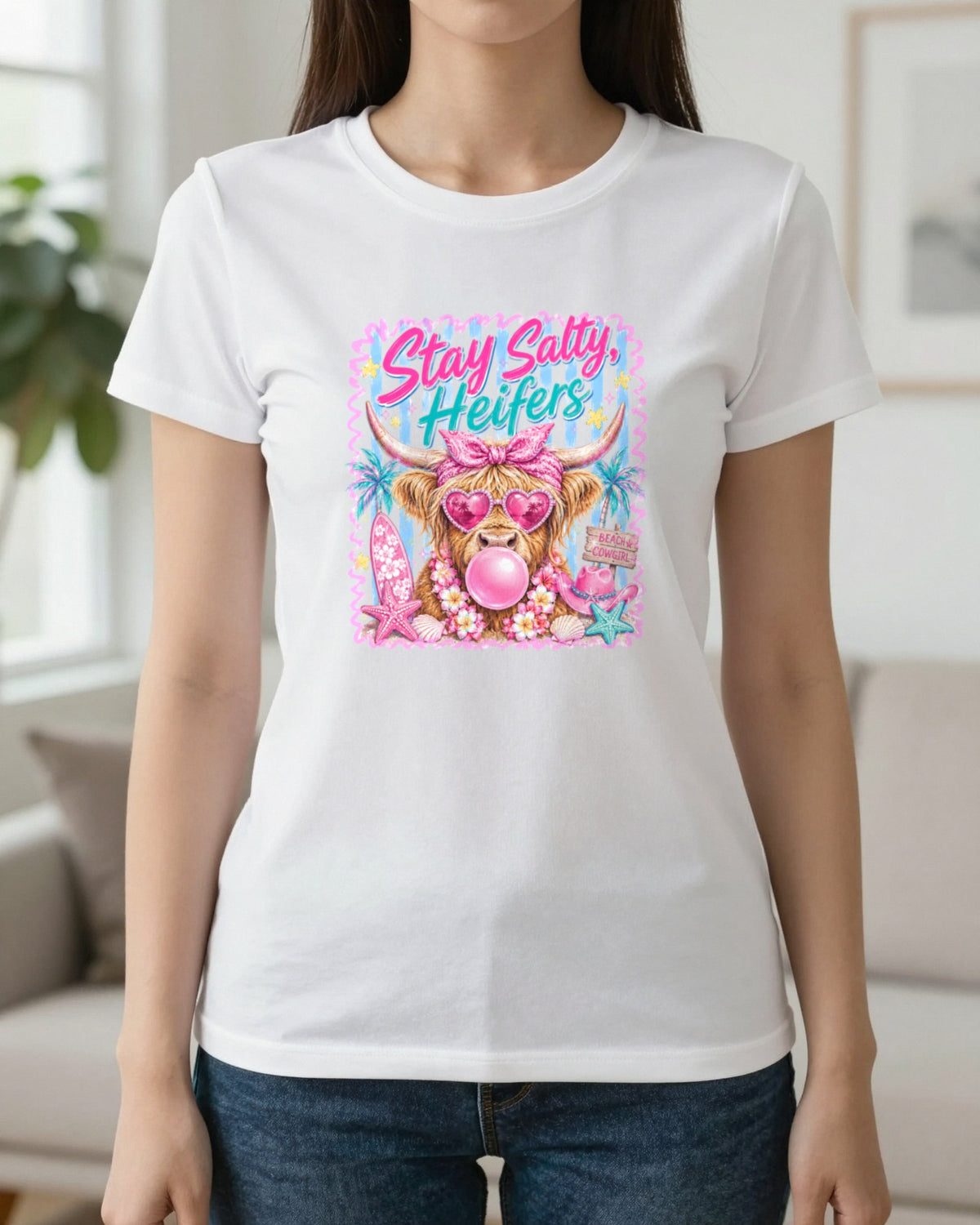Stay Salty Heifers T-Shirt & Sweatshirt worn