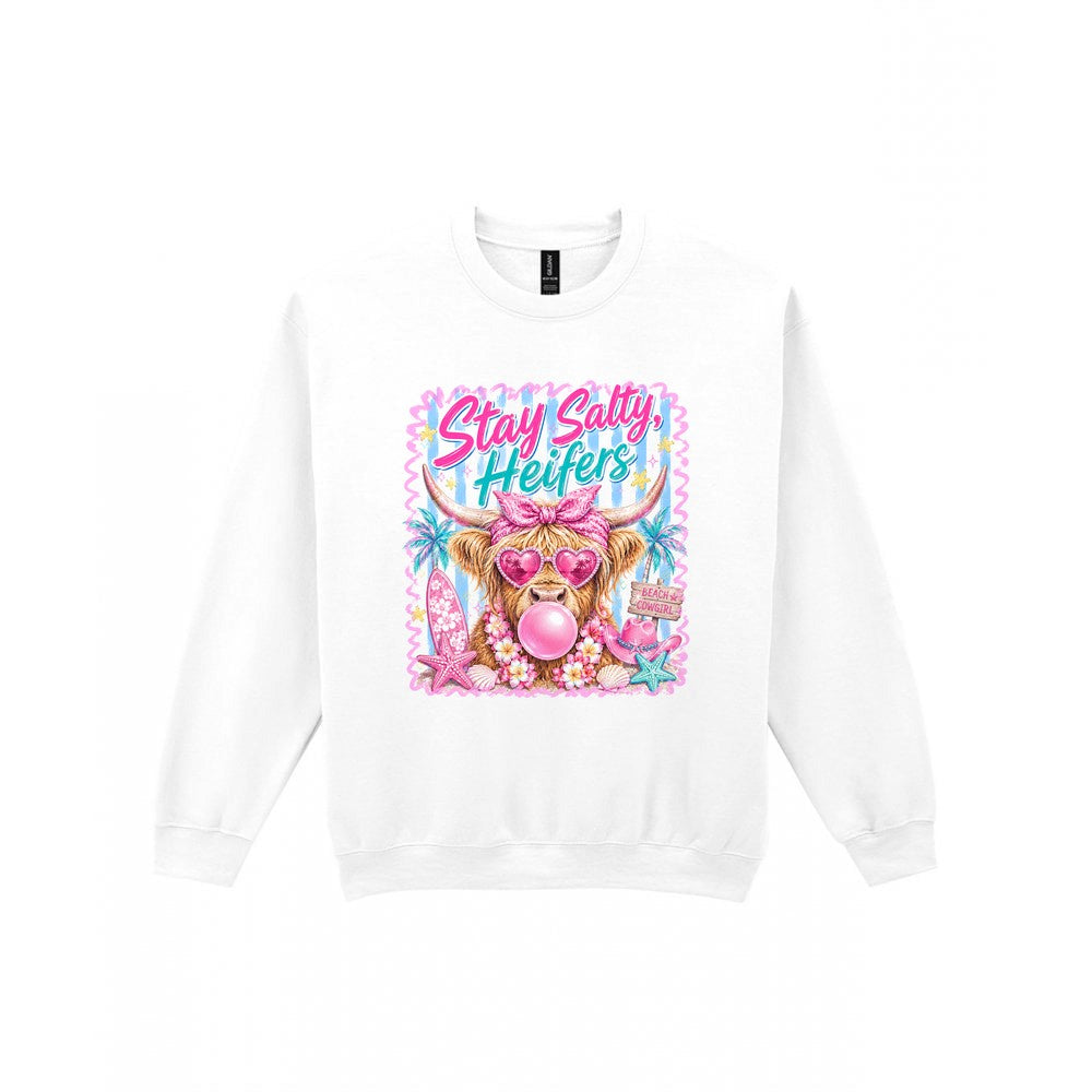 Stay Salty Heifers T-Shirt & Sweatshirt Sweatshirt in White