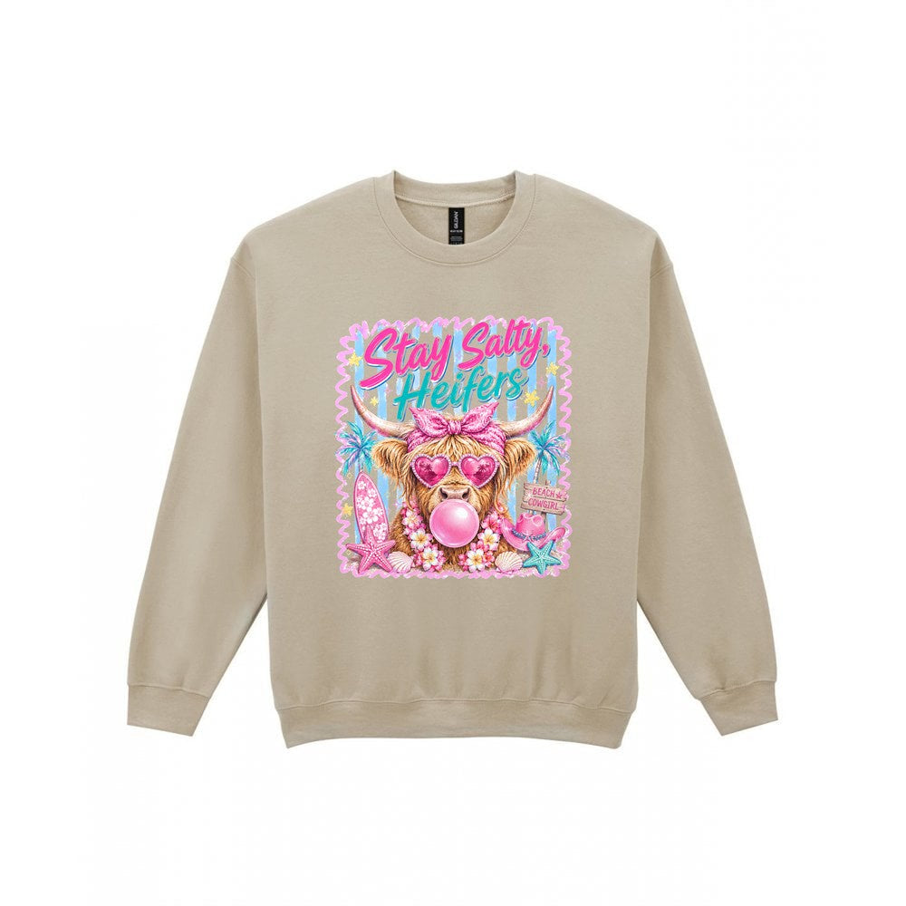 Stay Salty Heifers T-Shirt & Sweatshirt Sweatshirt in Sand