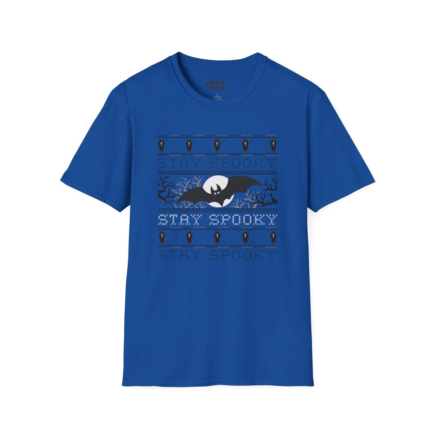 stay spooky bat halloween graphic t-shirt t-shirt alternate colour product image