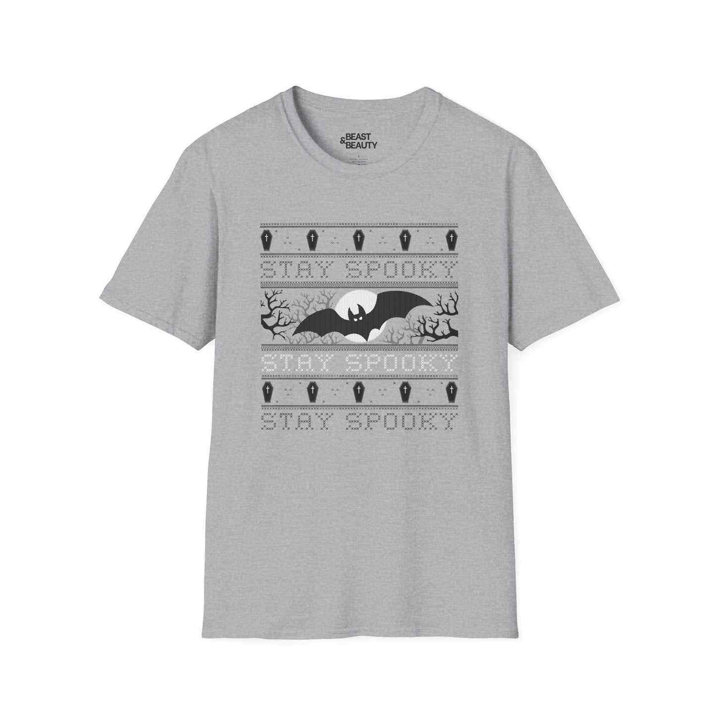 stay spooky bat halloween graphic t-shirt t-shirt front product image