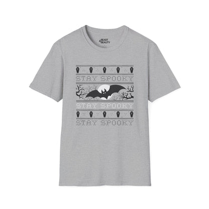 stay spooky bat halloween graphic t-shirt t-shirt front product image