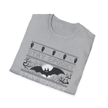stay spooky bat halloween t-shirt available in multiple colours