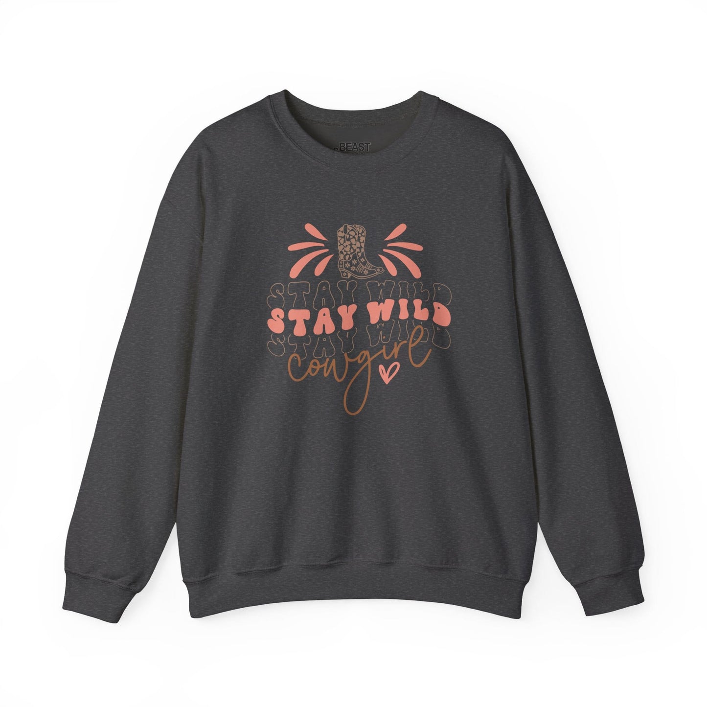 stay wild stay wild cowgirl sweatshirt dark heather sweatshirt cowgirl gift idea