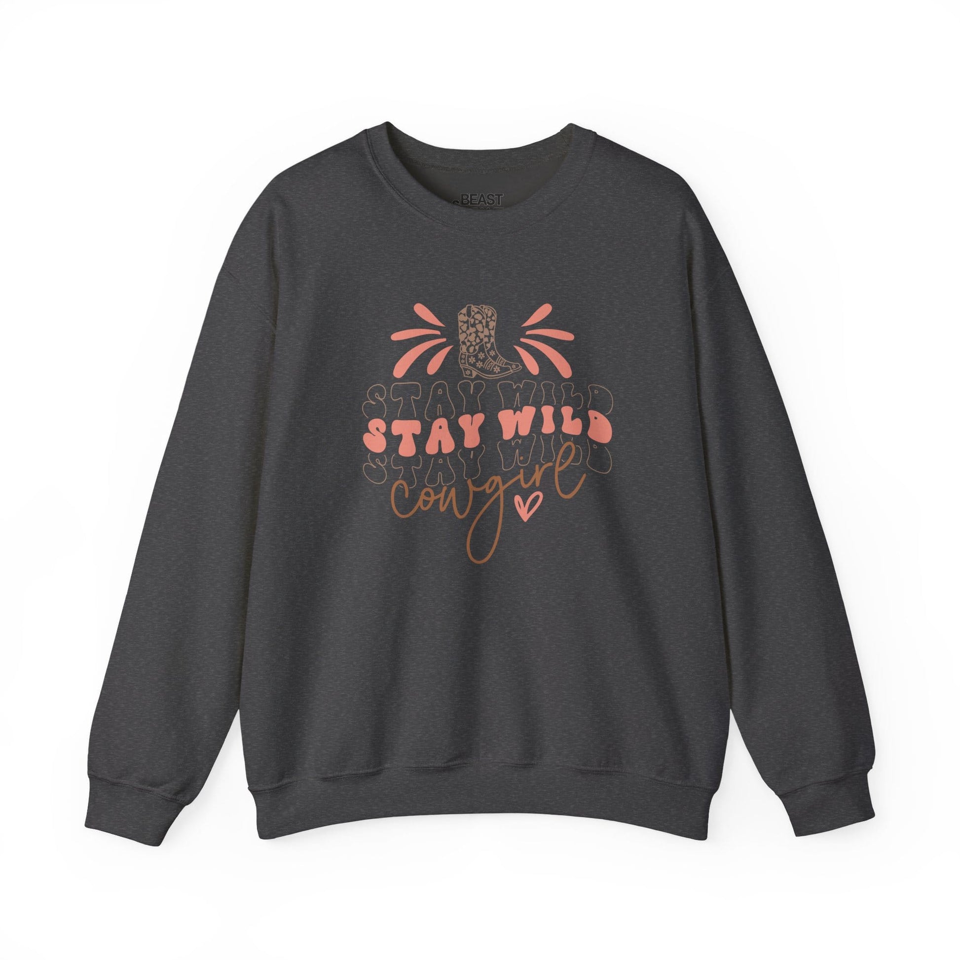 stay wild stay wild cowgirl sweatshirt dark heather sweatshirt cowgirl gift idea