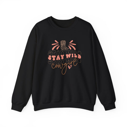 Stay Wild Stay Wild Cowgirl Sweatshirt - funny sweatshirt by Cheeky Business