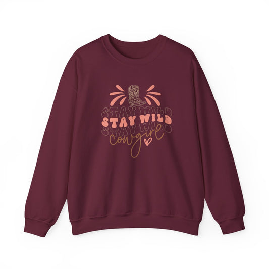 Stay Wild Stay Wild Cowgirl Sweatshirt - funny sweatshirt by Cheeky Business