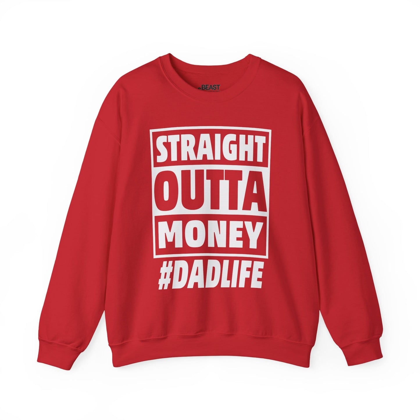 straight outta money dadlife sweatshirt red sweatshirt Father's Day gift idea