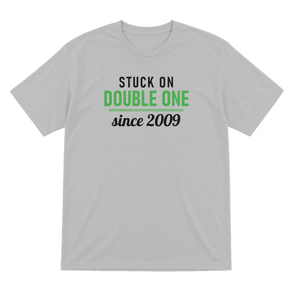 Stuck On Double One Since 2009 Funny Darts T-Shirt & Sweatshirt T-Shirt in Sport Grey
