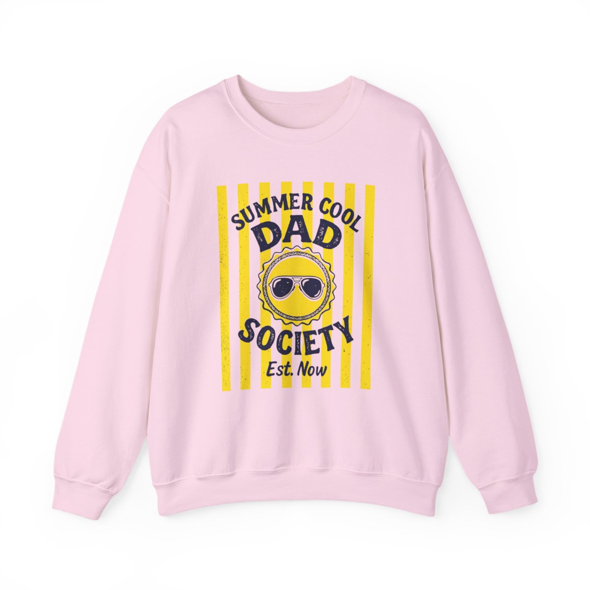 white sweatshirt with Cool Dad Society funny dad design