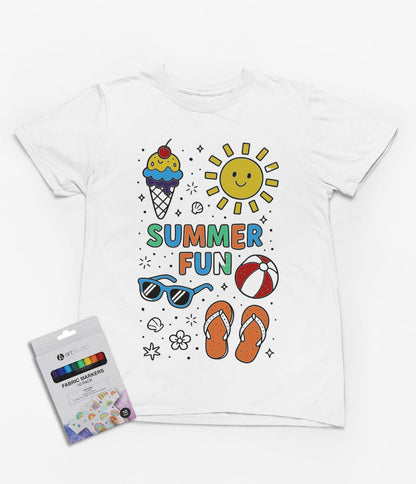 summer fun colour-in t-shirt t-shirt alternate colour product image